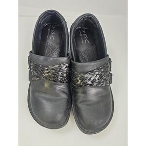 Born Concept‎ BOC Peggy Black Wedge Clogs Loafer Work Shoes C80203 Womens 6.5